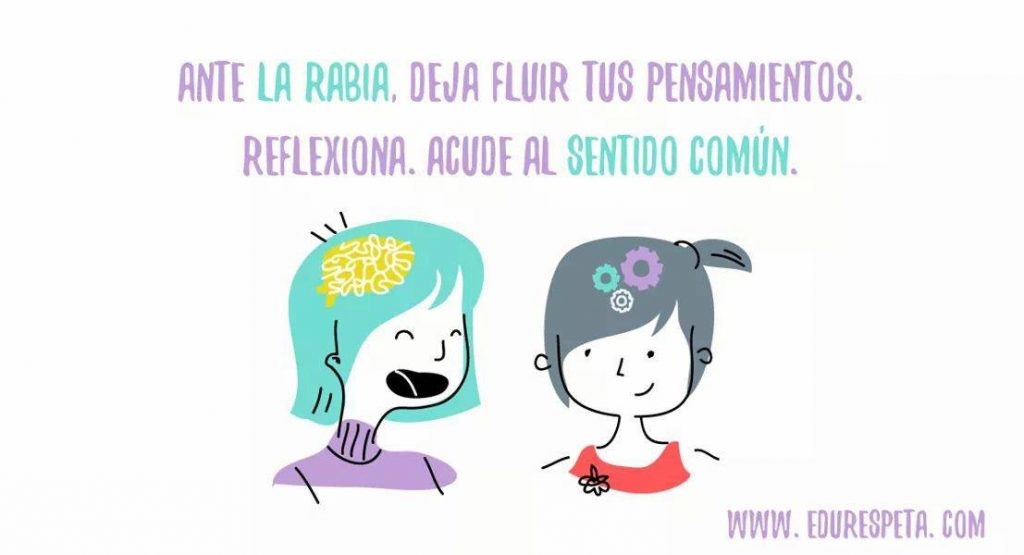 Ante la rabia, deja fluir tus pensamientos. Reflexiona. Acude al sentido común.