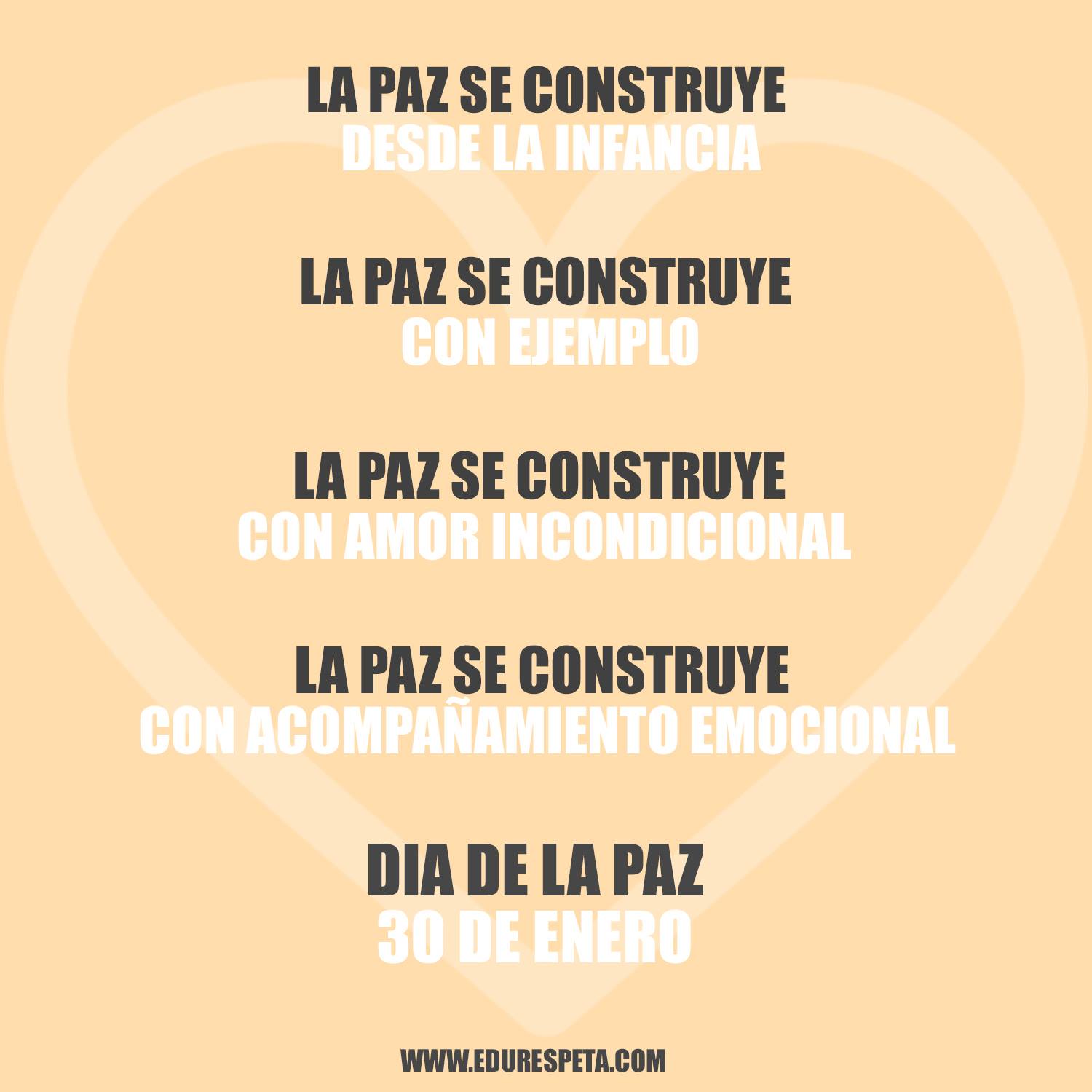 Día internacional de la paz y no violencia Edurespeta Tania García