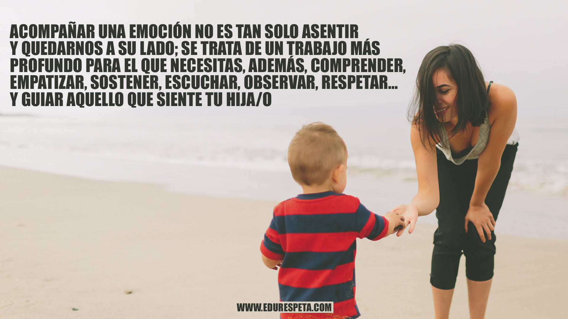 Acompañar una emoción no es tan solo asentir y quedarnos a su lado; se trata de un trabajo más profundo para el que necesitas, además, comprender, empatizar, sostener, escuchar, observar, respetar... y guiar aquello que siente tu hija/o.