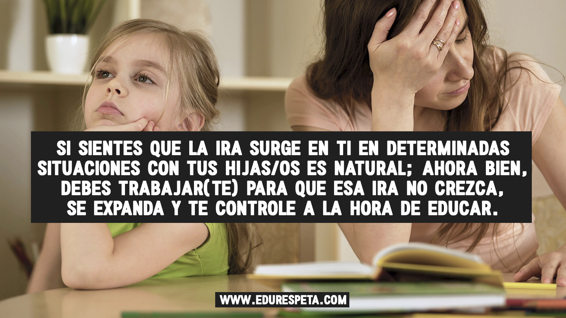 Si sientes que la ire surge en ti en determinadas situaciones con tus hijos